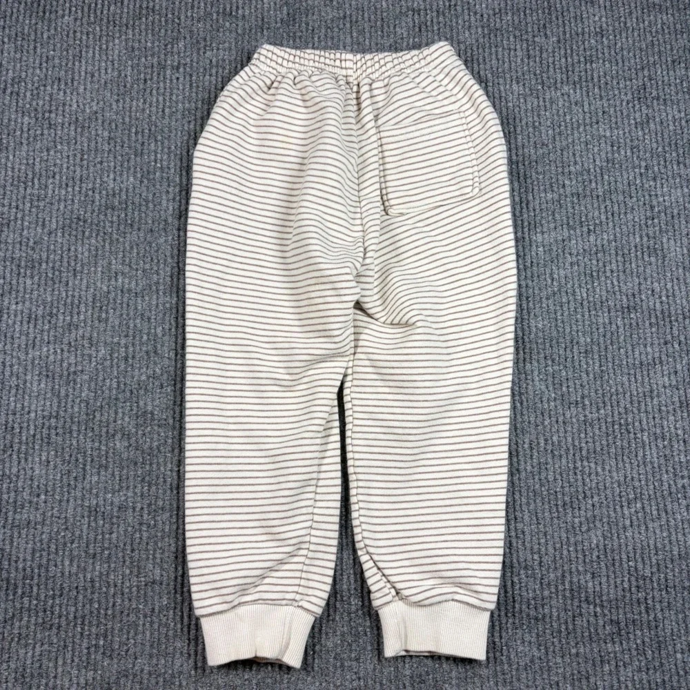 Daily Bebe Kids Striped Hoodie and‎ Joggers Set Cream Brown XL